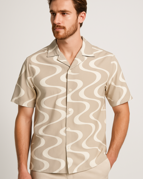 Sand Dunes Organic Cotton Camp Collar Shirt
