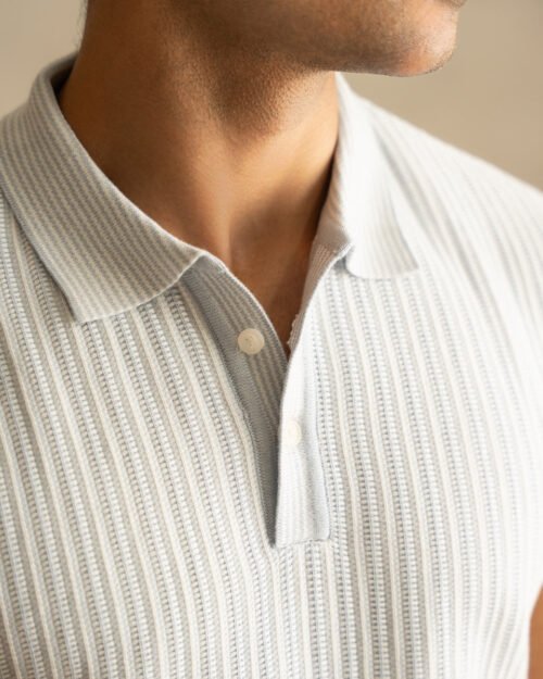 Jacquard Glacier Knit Polo